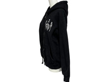Load image into Gallery viewer, CHROME HEARTS クロムハーツ FOTI HOODIE ZIP フォティ ジップアップフーディ パーカー サイズS ブラック シルバー925 美品 中古 4b011728
