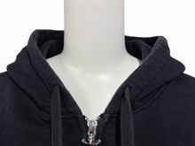 Load image into Gallery viewer, CHROME HEARTS クロムハーツ FOTI HOODIE ZIP フォティ ジップアップフーディ パーカー サイズS ブラック シルバー925 美品 中古 4b011728
