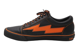 RevengeStorm×Vlone リベンジストーム ヴイローン スニーカー ブラック オレンジ 合成皮革 サイズ 13 中古 良品 4b012018