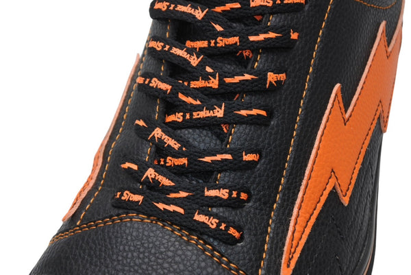RevengeStorm×Vlone リベンジストーム ヴイローン スニーカー ブラック オレンジ 合成皮革 サイズ 13 中古 良品 4b012018