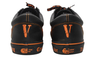 RevengeStorm×Vlone リベンジストーム ヴイローン スニーカー ブラック オレンジ 合成皮革 サイズ 13 中古 良品 4b012018