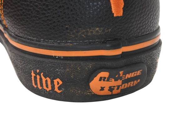 RevengeStorm×Vlone リベンジストーム ヴイローン スニーカー ブラック オレンジ 合成皮革 サイズ 13 中古 良品 4b012018