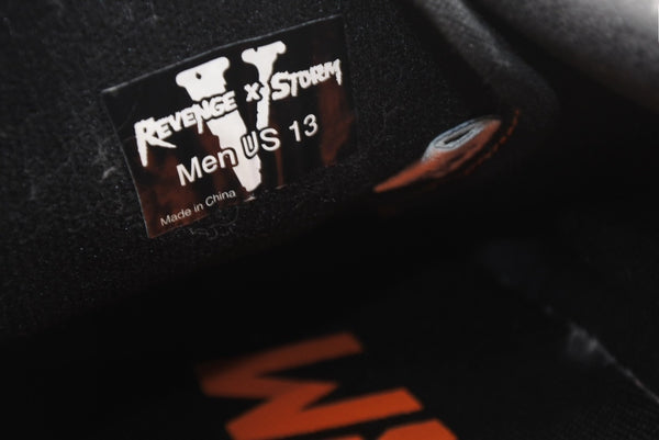 RevengeStorm×Vlone リベンジストーム ヴイローン スニーカー ブラック オレンジ 合成皮革 サイズ 13 中古 良品 4b012018