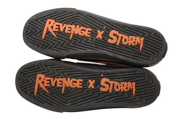 RevengeStorm×Vlone リベンジストーム ヴイローン スニーカー ブラック オレンジ 合成皮革 サイズ 13 中古 良品 4b012018