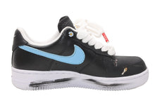 Load image into Gallery viewer, PEACEMINUSONE × Nike Air Force G-DRAGON NIKE ナイキ スニーカー パラノイズ ブラック マルチカラー レザー ゴム 23cm 中古 良品 4b011829