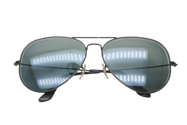 極美品 Ray-Ban レイバン AVIATOR LARGE METAL Ⅱ ティアドロップ 度入りサングラス RB3026 L2821 サイズ62□14 ブラック 中古 4b011532