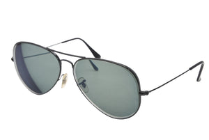 極美品 Ray-Ban レイバン AVIATOR LARGE METAL Ⅱ ティアドロップ 度入りサングラス RB3026 L2821 サイズ62□14 ブラック 中古 4b011532