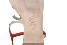 Load image into Gallery viewer, CHANEL シャネル トングサンダル サイズ35 1/2C 23cm ココマーク パテントレザー レッド アイボリー 美品 中古 4b012060