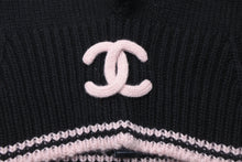 Load image into Gallery viewer, 新品同様 CHANEL シャネル ニットキャップ バラクラバ ココマーク カシミア シルク ブラック ピンク 中古 4b012351