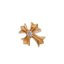 Load image into Gallery viewer, CHROME HEARTS クロムハーツ CHクロス スタッドピアス パヴェ ダイア 22K 1.2ｇシルバー 美品 中古 4b012180