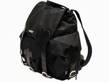 Load image into Gallery viewer, CHROME HEARTS クロムハーツ ナイロン ラージ フレアニー ガンスリンガー バックパック ブラック シルバー金具 美品 中古 4b012324