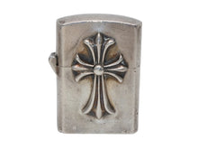 Load image into Gallery viewer, CHROME HEARTS クロムハーツ スモールCHクロス ジッポライター 重量139.2g シルバー925 2000/sterling刻印 美品 中古 4b012501