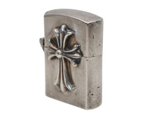 Load image into Gallery viewer, CHROME HEARTS クロムハーツ スモールCHクロス ジッポライター 重量139.2g シルバー925 2000/sterling刻印 美品 中古 4b012501