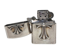 Load image into Gallery viewer, CHROME HEARTS クロムハーツ スモールCHクロス ジッポライター 重量139.2g シルバー925 2000/sterling刻印 美品 中古 4b012501