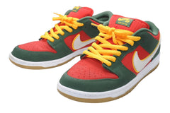 NIKE ナイキ スニーカー ナイキSB ダンク ロープロ プレミアム ファーグリーン ホワイト-ユニバーシティーゴールド 30cm 中古 美品 4b011836