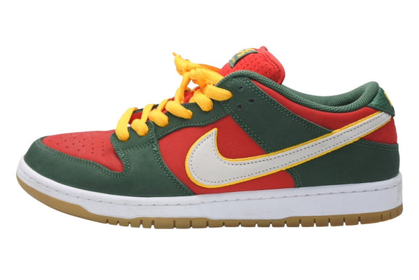 NIKE ナイキ スニーカー ナイキSB ダンク ロープロ プレミアム ファーグリーン ホワイト-ユニバーシティーゴールド 30cm 中古 美品 4b011836