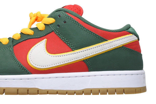 NIKE ナイキ スニーカー ナイキSB ダンク ロープロ プレミアム ファーグリーン ホワイト-ユニバーシティーゴールド 30cm 中古 美品 4b011836