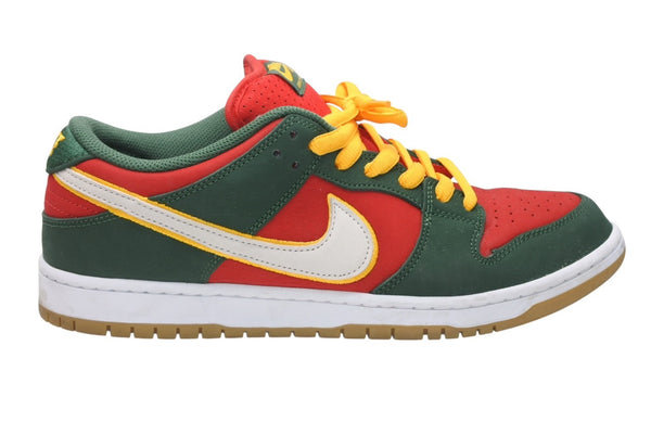 NIKE ナイキ スニーカー ナイキSB ダンク ロープロ プレミアム ファーグリーン ホワイト-ユニバーシティーゴールド 30cm 中古 美品 4b011836