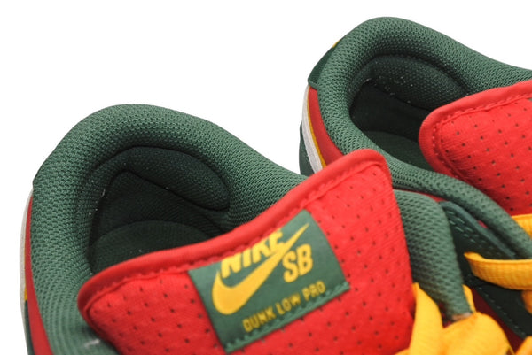 NIKE ナイキ スニーカー ナイキSB ダンク ロープロ プレミアム ファーグリーン ホワイト-ユニバーシティーゴールド 30cm 中古 美品 4b011836