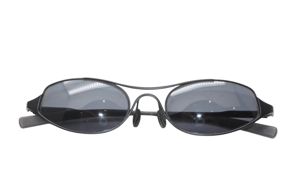 PRADA プラダ オーバル サングラス アイウェア SPR60A 7AB-1A1 メタル プラスチック ブラック 美品 中古 4b012399