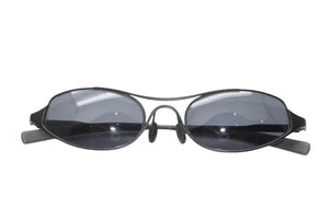 PRADA プラダ オーバル サングラス アイウェア SPR60A 7AB-1A1 メタル プラスチック ブラック 美品 中古 4b012399