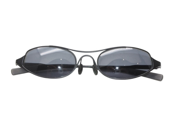 PRADA プラダ オーバル サングラス アイウェア SPR60A 7AB-1A1 メタル プラスチック ブラック 美品 中古 4b012399