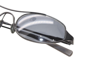 PRADA プラダ オーバル サングラス アイウェア SPR60A 7AB-1A1 メタル プラスチック ブラック 美品 中古 4b012399
