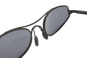 PRADA プラダ オーバル サングラス アイウェア SPR60A 7AB-1A1 メタル プラスチック ブラック 美品 中古 4b012399