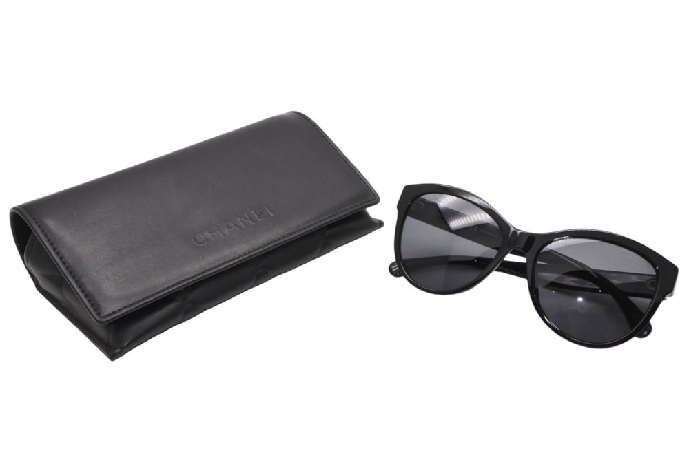 CHANEL シャネル サングラス アイウェア 5458-A c.622/T8 サイズ55□17 140 ココマーク ブラック 美品 中古 4b012409