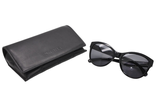 CHANEL シャネル サングラス アイウェア 5458-A c.622/T8 サイズ55□17 140 ココマーク ブラック 美品 中古 4b012409