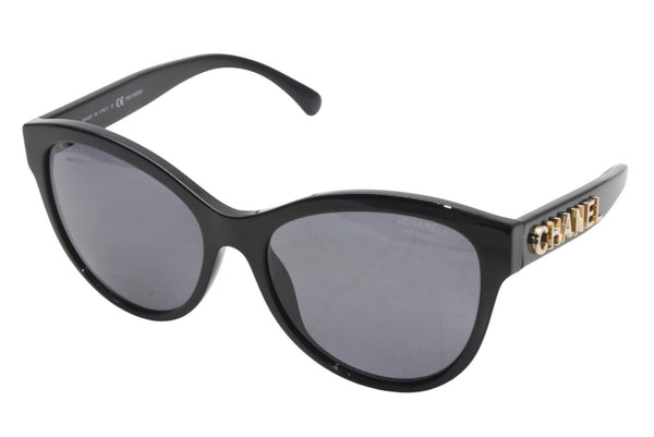 CHANEL シャネル サングラス アイウェア 5458-A c.622/T8 サイズ55□17 140 ココマーク ブラック 美品 中古 4b012409