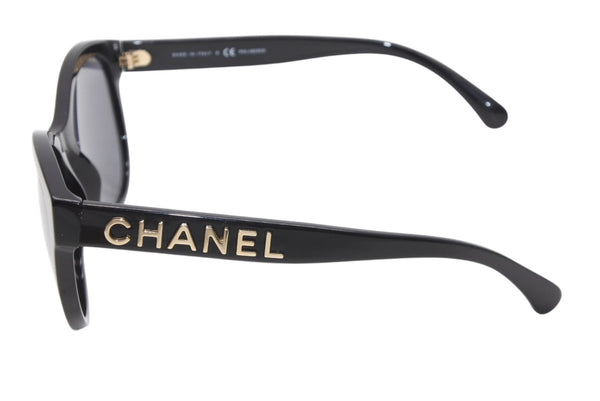 CHANEL シャネル サングラス アイウェア 5458-A c.622/T8 サイズ55□17 140 ココマーク ブラック 美品 中古 4b012409