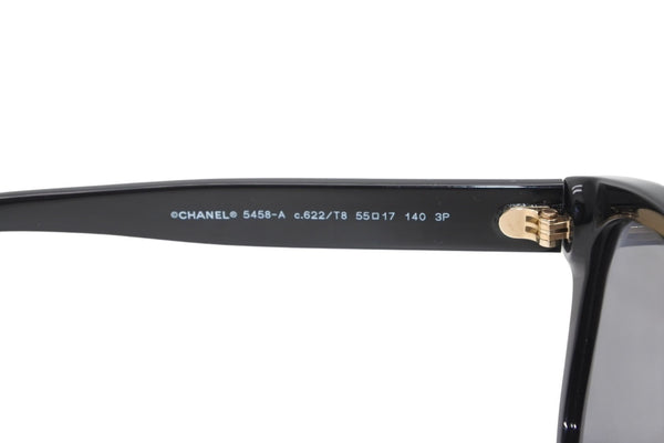 CHANEL シャネル サングラス アイウェア 5458-A c.622/T8 サイズ55□17 140 ココマーク ブラック 美品 中古 4b012409
