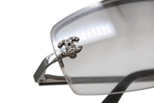 画像をギャラリービューアに読み込む, 極美品 CHANEL シャネル ハーフリム サングラス アイウェア 4093-B c.124/6I サイズ56□16 130 ココマーク ラインストーン 中古 4b012410