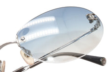 画像をギャラリービューアに読み込む, CHANEL シャネル リムレス サングラス アイウェア 4013 c.124/55 サイズ59□16 130 ココマーク シルバー ブルー 美品 中古 4b012407