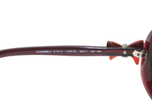 画像をギャラリービューアに読み込む, 極美品 CHANEL シャネル ココマークリボン スクエア グラデーション サングラス 5170-A パープル ブラック サイズ58□17 135 中古 4b012422