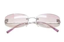 Load image into Gallery viewer, CHANEL シャネル リムレス サングラス アイウェア 4002 サイズ54□19 130 ココマーク レッド ブルー 美品 中古 4b012420