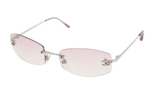 Load image into Gallery viewer, CHANEL シャネル リムレス サングラス アイウェア 4002 サイズ54□19 130 ココマーク レッド ブルー 美品 中古 4b012420