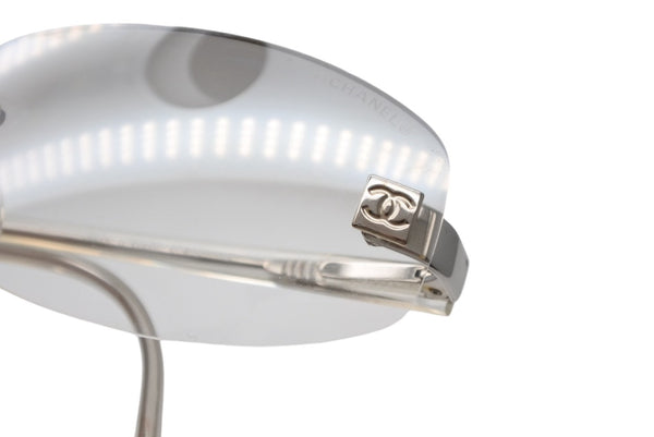 CHANEL シャネル ココマーク リムレス サングラス 4067 c124/61 クリア プラスチック サイズ57□18 130 美品 中古 4b012426