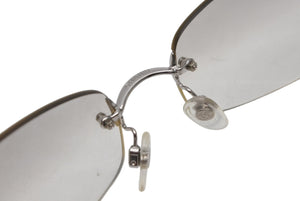 CHANEL シャネル ココマーク リムレス サングラス 4067 c124/61 クリア プラスチック サイズ57□18 130 美品 中古 4b012426