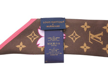 Load image into Gallery viewer, 極美品 LOUIS VUITTON ルイヴィトン 村上隆 バンドーBB スカーフ チェリーブロッサム モノグラム M96084 シルク ブラウン 中古 4b012046