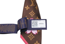 Load image into Gallery viewer, 極美品 LOUIS VUITTON ルイヴィトン 村上隆 バンドーBB スカーフ チェリーブロッサム モノグラム M96084 シルク ブラウン 中古 4b012046
