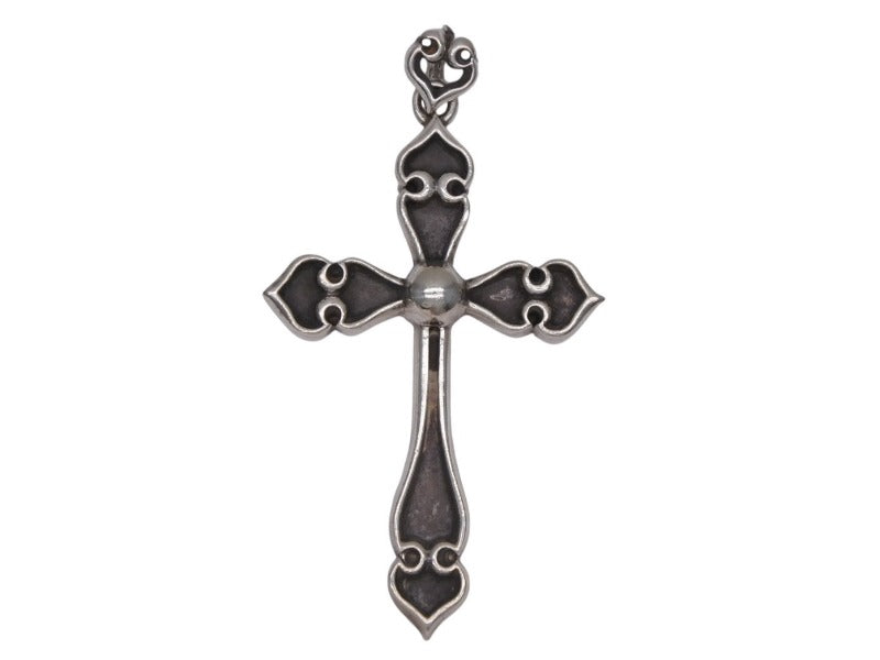 CHROME HEARTS Spade Cross Pendant Charm Weight approx. 65.2g 2002/.925 Stamp Good Condition Used 4b012502