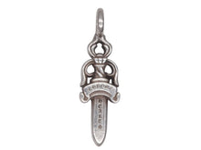 Load image into Gallery viewer, CHROME HEARTS クロムハーツ ダブルダガー ペンダント シルバーネックレストップ シルバー925 21.7g 美品 中古 4b012498
