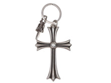 Load image into Gallery viewer, CHROME HEARTS クロムハーツ CH CRS LG &amp; No5 DGGR ラージクロス ダガー キーリング 重量約49.1 美品 中古 4b012499
