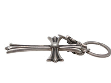Load image into Gallery viewer, CHROME HEARTS クロムハーツ CH CRS LG &amp; No5 DGGR ラージクロス ダガー キーリング 重量約49.1 美品 中古 4b012499