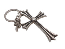 Load image into Gallery viewer, CHROME HEARTS クロムハーツ CH CRS LG &amp; No5 DGGR ラージクロス ダガー キーリング 重量約49.1 美品 中古 4b012499