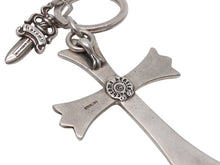 Load image into Gallery viewer, CHROME HEARTS クロムハーツ CH CRS LG &amp; No5 DGGR ラージクロス ダガー キーリング 重量約49.1 美品 中古 4b012499