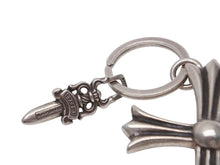 Load image into Gallery viewer, CHROME HEARTS クロムハーツ CH CRS LG &amp; No5 DGGR ラージクロス ダガー キーリング 重量約49.1 美品 中古 4b012499