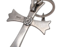 Load image into Gallery viewer, CHROME HEARTS クロムハーツ CH CRS LG &amp; No5 DGGR ラージクロス ダガー キーリング 重量約49.1 美品 中古 4b012499